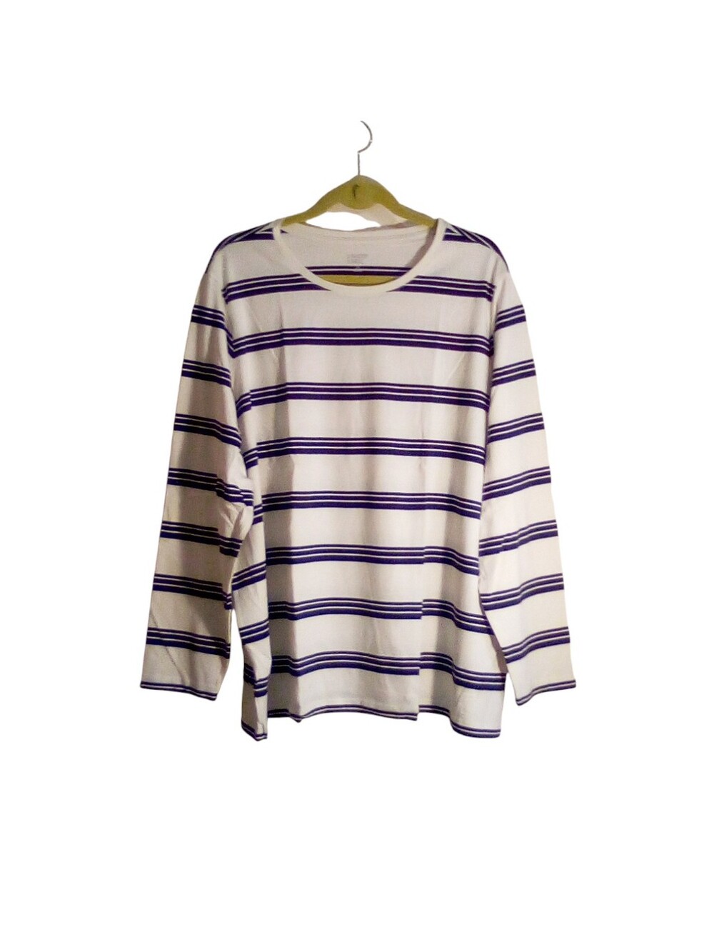 Lands' End 2X Supima Cotton Long Sleeve T-shirt Relaxed Crew Neck Nautical NWOT